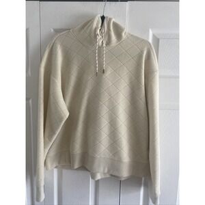 Avalanche Cream Quilted Hoodie